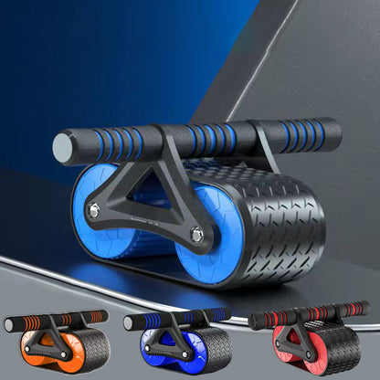 Double Wheel Abdominal Exerciser Women Men Automatic Rebound